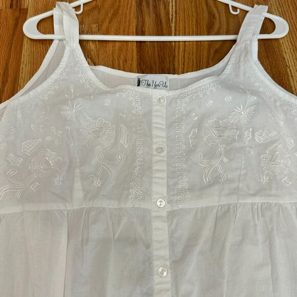 The 1 for U, Cotton Dress button up front sleeveless halter top from UK, US Sz L - Picture 4 of 5